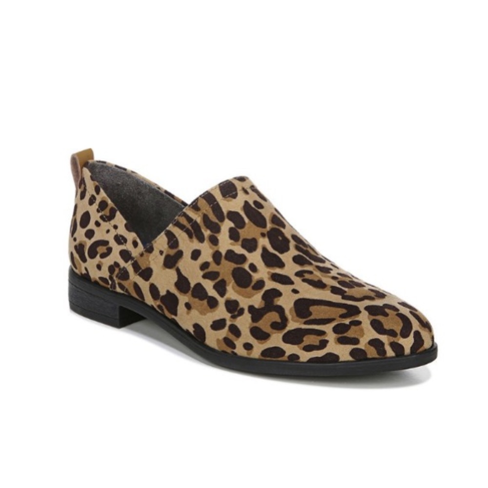 NWT Dr. Scholl’s Tan & Black Leopard Ruler Bootie Womens Size 7.5